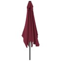PARASOL OGRODOWY NA METALOWYM SŁUPKU 300X200CM BORDOWY
