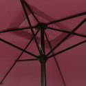 PARASOL OGRODOWY NA METALOWYM SŁUPKU 300X200CM BORDOWY