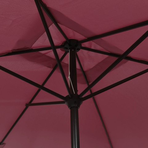 PARASOL OGRODOWY NA METALOWYM SŁUPKU 300X200CM BORDOWY