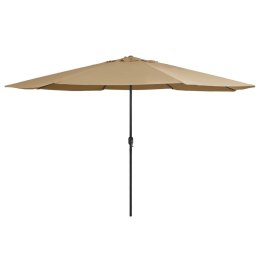 PARASOL OGRODOWY NA METALOWYM SŁUPKU 390CM TAUPE