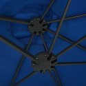 PARASOL OGRODOWY NA SŁUPKU ALUMINIOWYM 460X270CM NIEBIESKI
