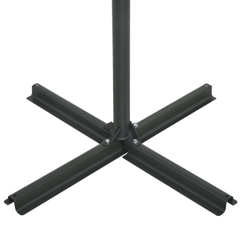 PARASOL OGRODOWY NA SŁUPKU ALUMINIOWYM 460X270CM NIEBIESKI