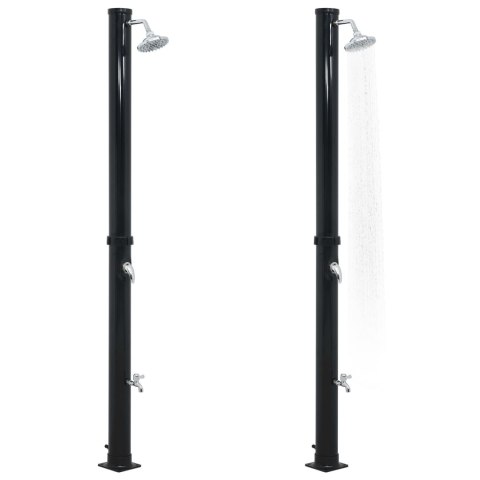 PRYSZNIC SŁONECZNY KEMPINGOWY OGRODOWY TURYSTYCZNY CZARNY 220CM 20 L