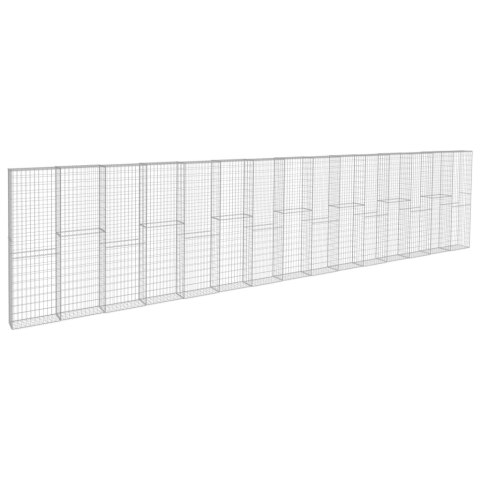 ŚCIANA GABIONOWA Z POKRYWAMI GALWANIZOWANA STAL 900X50X200CM