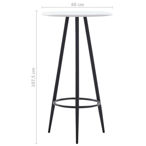 STOLIK BAROWY BIAŁY 60X107,5CM MDF