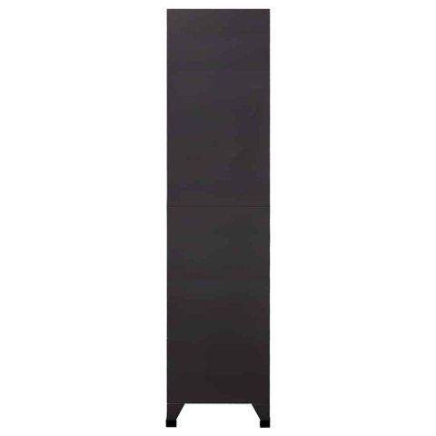 SZAFKA ZAMYKANA NA KLUCZ ANTRACYT/CZERWIEŃ 90X40X180CM STAL