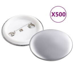 ZESTAW PRZYPINEK 500 SZT. 37 MM DO PRAS DO PRZYPINEK PLASTIKOWY TYŁ METAL