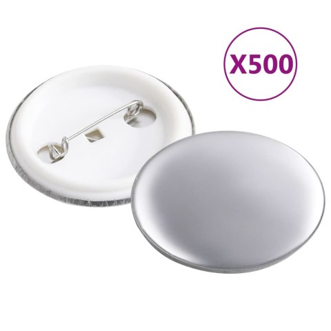 ZESTAW PRZYPINEK 500 SZT. 37 MM DO PRAS DO PRZYPINEK PLASTIKOWY TYŁ METAL