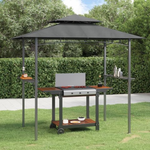 ALTANA GRILLOWA Z PÓŁKAMI ANTRACYTOWA 240X150X243CM STAL