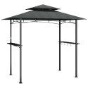 ALTANA GRILLOWA Z PÓŁKAMI ANTRACYTOWA 240X150X243CM STAL