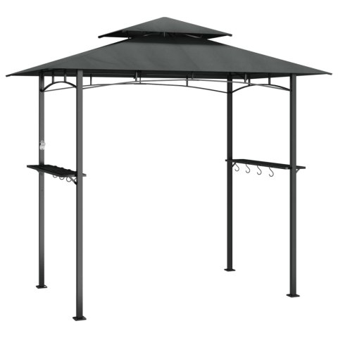 ALTANA GRILLOWA Z PÓŁKAMI ANTRACYTOWA 240X150X243CM STAL
