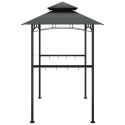 ALTANA GRILLOWA Z PÓŁKAMI ANTRACYTOWA 240X150X243CM STAL