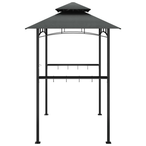 ALTANA GRILLOWA Z PÓŁKAMI ANTRACYTOWA 240X150X243CM STAL