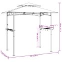 ALTANA GRILLOWA Z PÓŁKAMI ANTRACYTOWA 240X150X243CM STAL