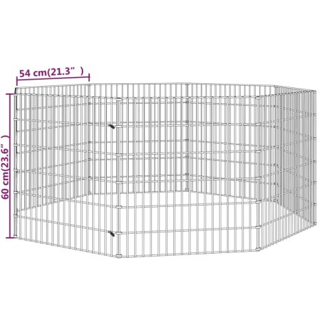 KOJEC DLA ZWIERZĄT 8 PANELI 54X60CM GALWANIZOWANE ŻELAZO