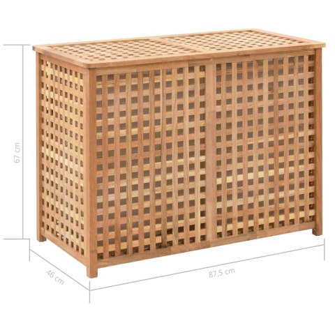 KOSZ NA PRANIE 87,5X46X67CM LITE DREWNO ORZECHOWE