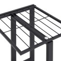 KWIETNIK Z 5 PÓŁKAMI I KÓŁKAMI 44X23X100CM CZARNY ŻELAZNY