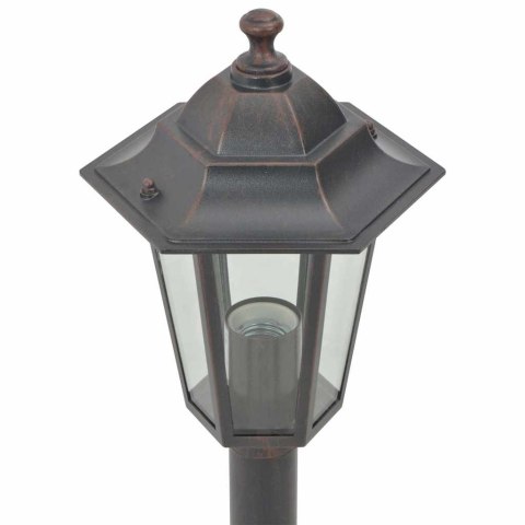 LAMPY OGRODOWE 110CM E27 ALUMINIUM 6 SZT. BRĄZOWE