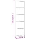 LUSTRO ŚCIENNE CZARNE 30X100CM PROSTOKĄTNE ŻELAZO