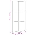 LUSTRO ŚCIENNE CZARNE 30X60CM PROSTOKĄTNE ŻELAZO