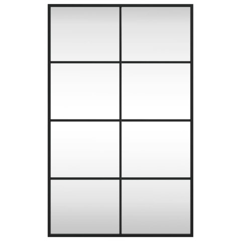 LUSTRO ŚCIENNE CZARNE 50X80CM PROSTOKĄTNE ŻELAZO