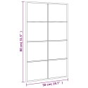 LUSTRO ŚCIENNE CZARNE 50X80CM PROSTOKĄTNE ŻELAZO