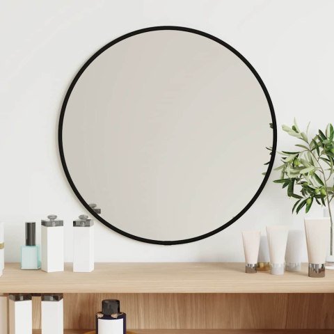 LUSTRO ŚCIENNE CZARNE Ø 40CM OKRĄGŁE