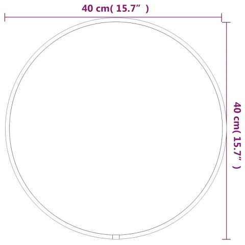 LUSTRO ŚCIENNE CZARNE Ø 40CM OKRĄGŁE