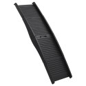 SKŁADANA RAMPA DLA PSÓW CZARNA 153X40X12,5CM PLASTIKOWA