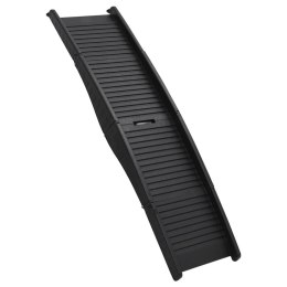 SKŁADANA RAMPA DLA PSÓW CZARNA 153X40X12,5CM PLASTIKOWA