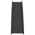 SKŁADANA RAMPA DLA PSÓW CZARNA 153X40X12,5CM PLASTIKOWA