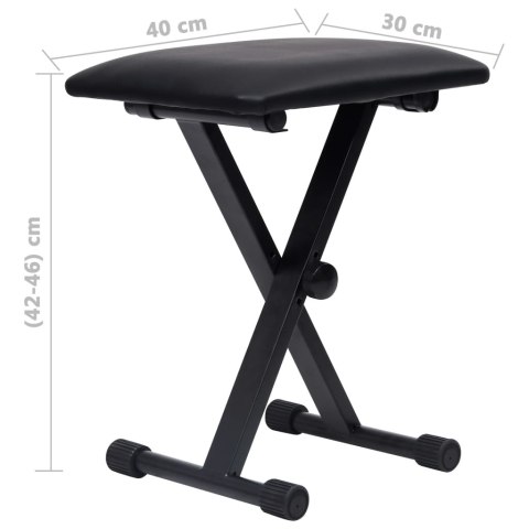 STATYW POD KEYBOARD Z PODWÓJNĄ RAMĄ I TABORETEM CZARNY