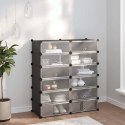 STOJAK NA BUTY CZARNY 94,5X36,5X106CM PP