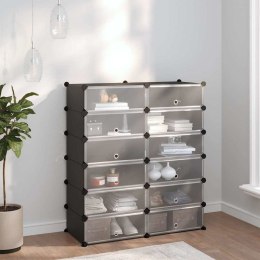 STOJAK NA BUTY CZARNY 94,5X36,5X106CM PP