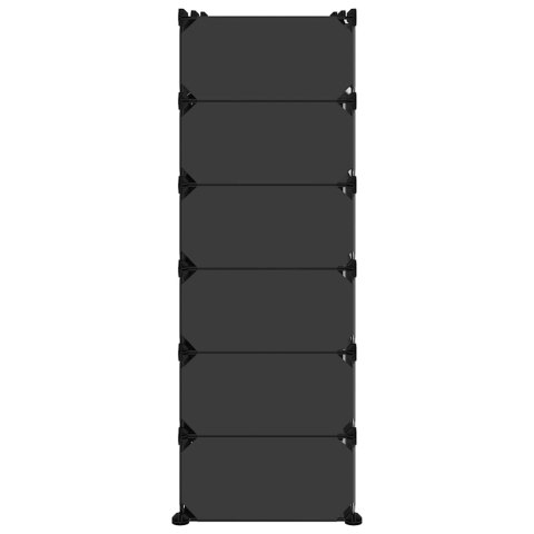 STOJAK NA BUTY CZARNY 94,5X36,5X106CM PP