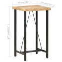 STOLIK BAROWY 60X60X107CM SUROWE DREWNO MANGO