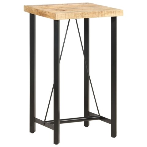 STOLIK BAROWY 60X60X107CM SUROWE DREWNO MANGO
