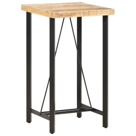 STOLIK BAROWY 60X60X107CM SUROWE DREWNO MANGO