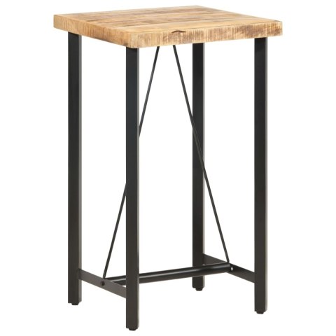 STOLIK BAROWY 60X60X107CM SUROWE DREWNO MANGO