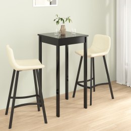 STOLIK BAROWY Z MDF CZARNY 55X55X107CM