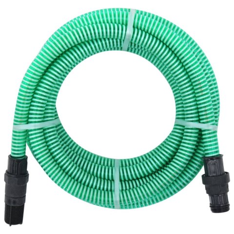 WĄŻ SSĄCY Z MOSIĘŻNYMI ZŁĄCZAMI ZIELONY 1" 7 M PVC