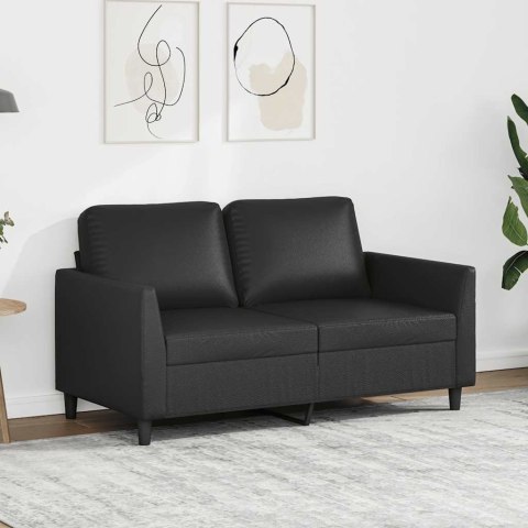 2-OSOBOWA SOFA CZARNA 120CM SZTUCZNA SKÓRA