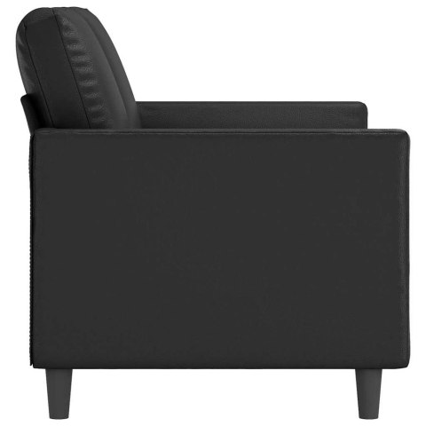 2-OSOBOWA SOFA CZARNA 120CM SZTUCZNA SKÓRA