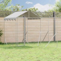 KOJEC DLA PSA Z DACHEM SREBRNY 10X6X2,5M STAL GALWANIZOWANA