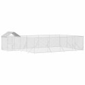 KOJEC DLA PSA Z DACHEM SREBRNY 10X6X2,5M STAL GALWANIZOWANA