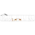 KOJEC DLA PSA Z DACHEM SREBRNY 10X6X2,5M STAL GALWANIZOWANA