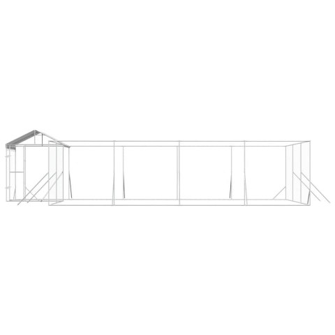 KOJEC DLA PSA Z DACHEM SREBRNY 10X6X2,5M STAL GALWANIZOWANA