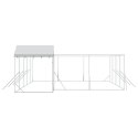 KOJEC DLA PSA Z DACHEM SREBRNY 10X6X2,5M STAL GALWANIZOWANA