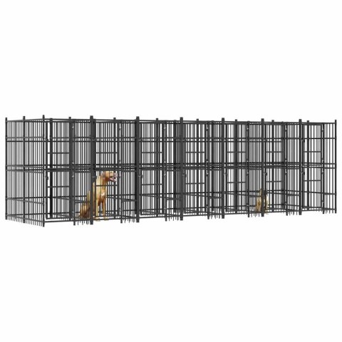 KOJEC ZEWNĘTRZNY DLA PSA STALOWY 12,9 M²