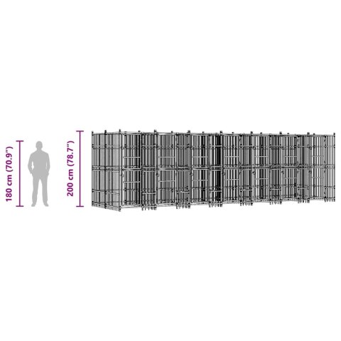 KOJEC ZEWNĘTRZNY DLA PSA STALOWY 12,9 M²